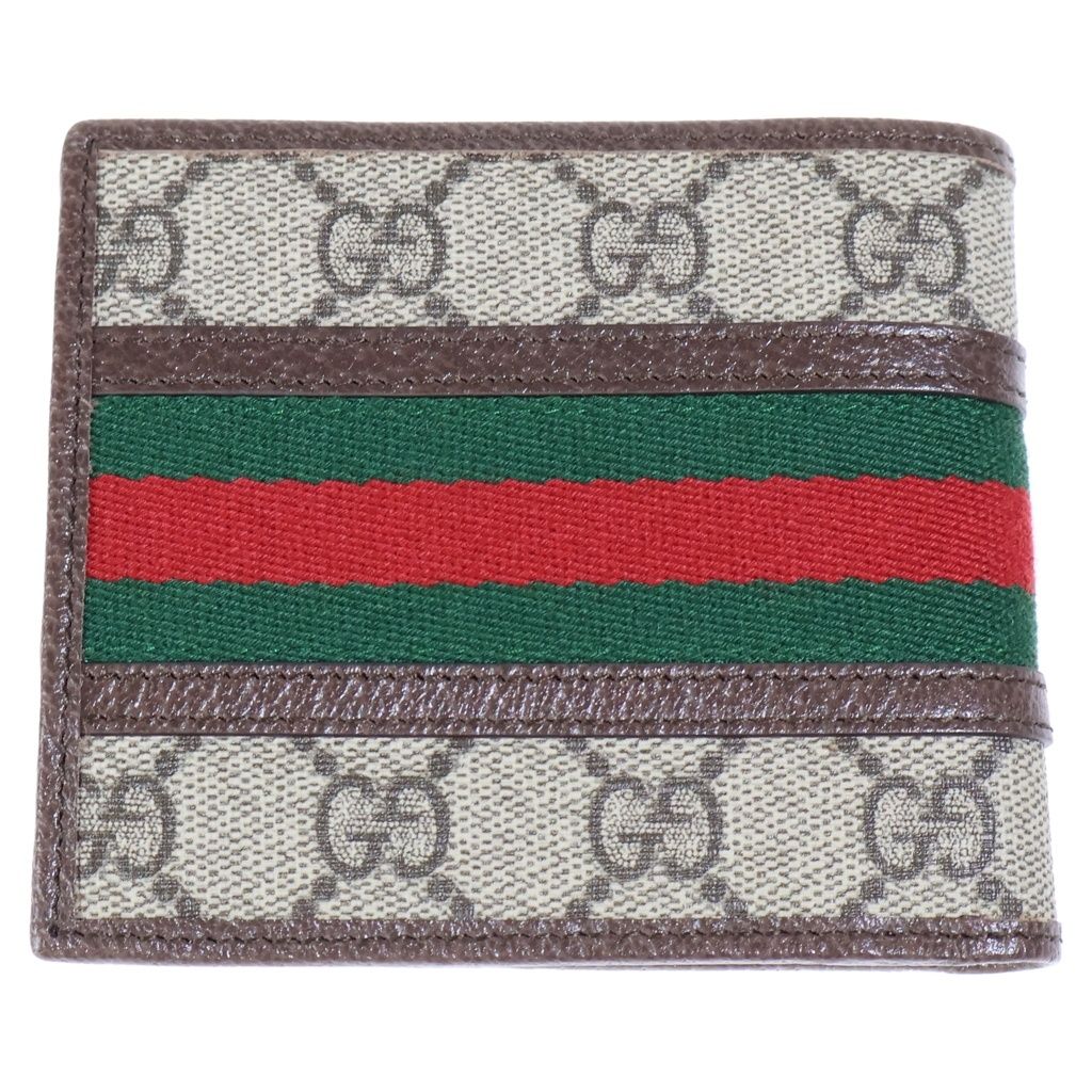 Gucci GG Supreme Ophidia Bifold Wallet Brown Beige — view 2