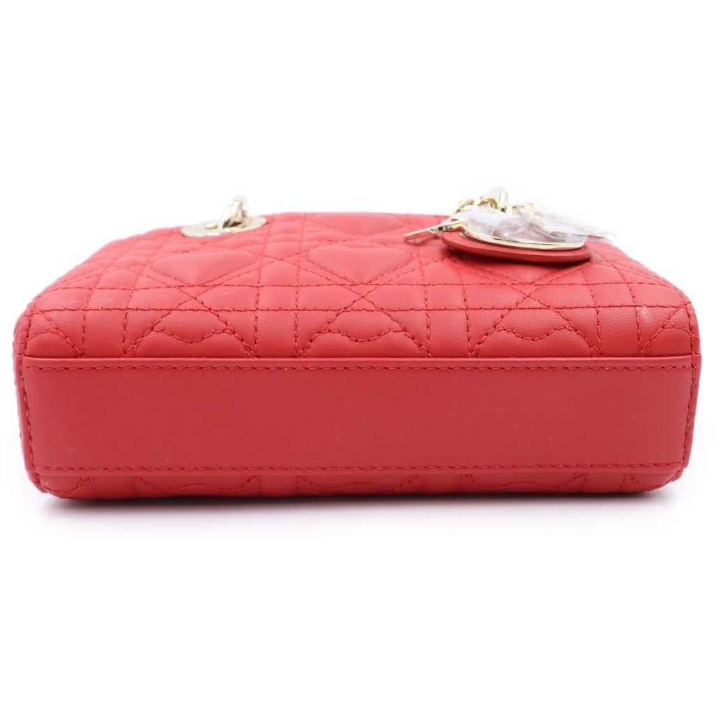 Dior Lady D-joy Micro Cannage Leather Gold 2-Way Shoulder Bag — view 4