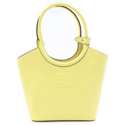 Miu Miu Ivy Leather 2-Way Shoulder Bag Yellow