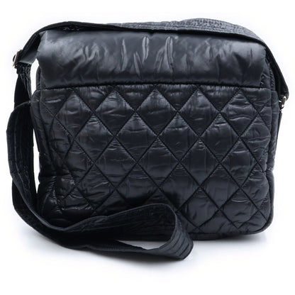 Chanel Coco Cocoon Small Shoulder Bag Black Silver Nylon — view 2