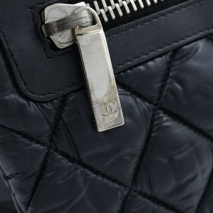 Chanel Coco Cocoon Small Shoulder Bag Black Silver Nylon — view 6