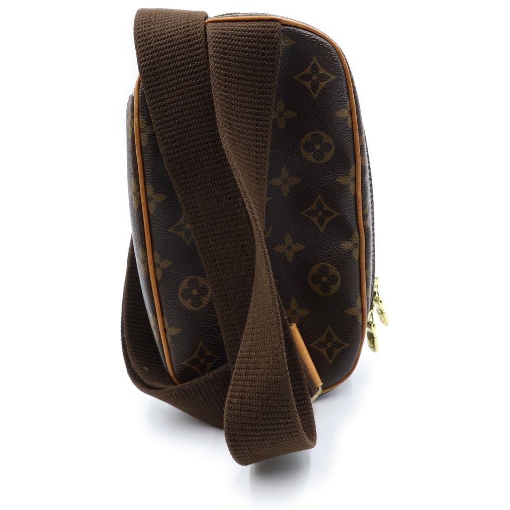 Louis Vuitton Pochette Gange Shoulder Bag Monogram Leather Brown — view 2