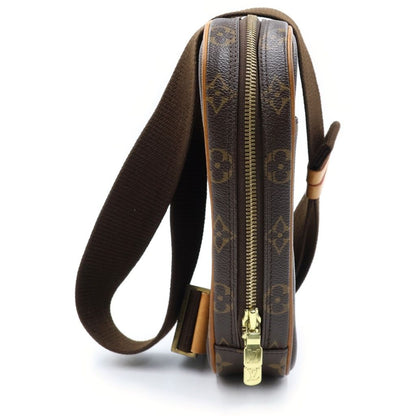 Louis Vuitton Pochette Gange Shoulder Bag Monogram Leather Brown — view 3