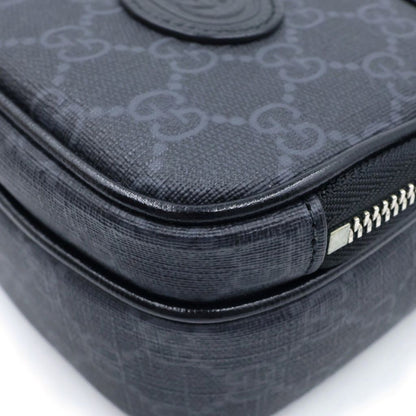 Gucci Interlocking G Mini Shoulder Bag Black Leather Silver — view 5