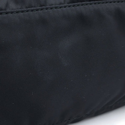 Prada Re-Nylon Triangle Logo Shoulder Bag Black Tessuto Pouch Silver — view 6