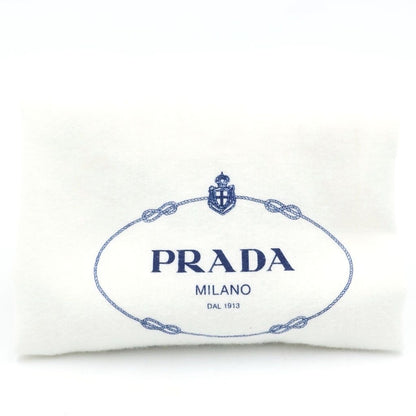 Prada Re-Nylon Triangle Logo Shoulder Bag Black Tessuto Pouch Silver — view 8
