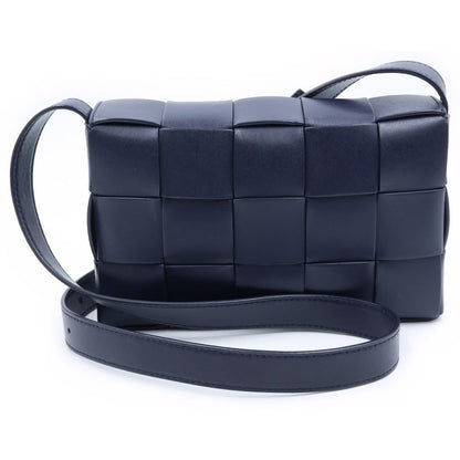 Bottega Veneta Cassette Maxi Intrecciato Leather Shoulder Bag Navy — view 2