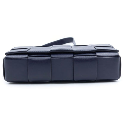 Bottega Veneta Cassette Maxi Intrecciato Leather Shoulder Bag Navy — view 4