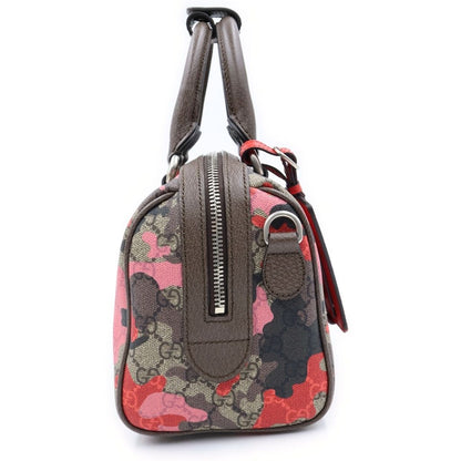 Gucci GG Camouflage Leather Silver 2-Way Shoulder Bag Mini Pink Beige — view 3