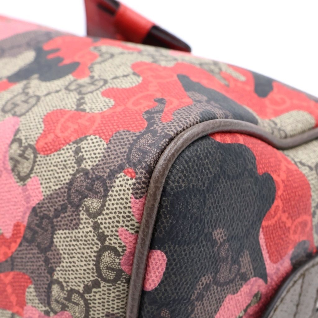 Gucci GG Camouflage Leather Silver 2-Way Shoulder Bag Mini Pink Beige — view 5