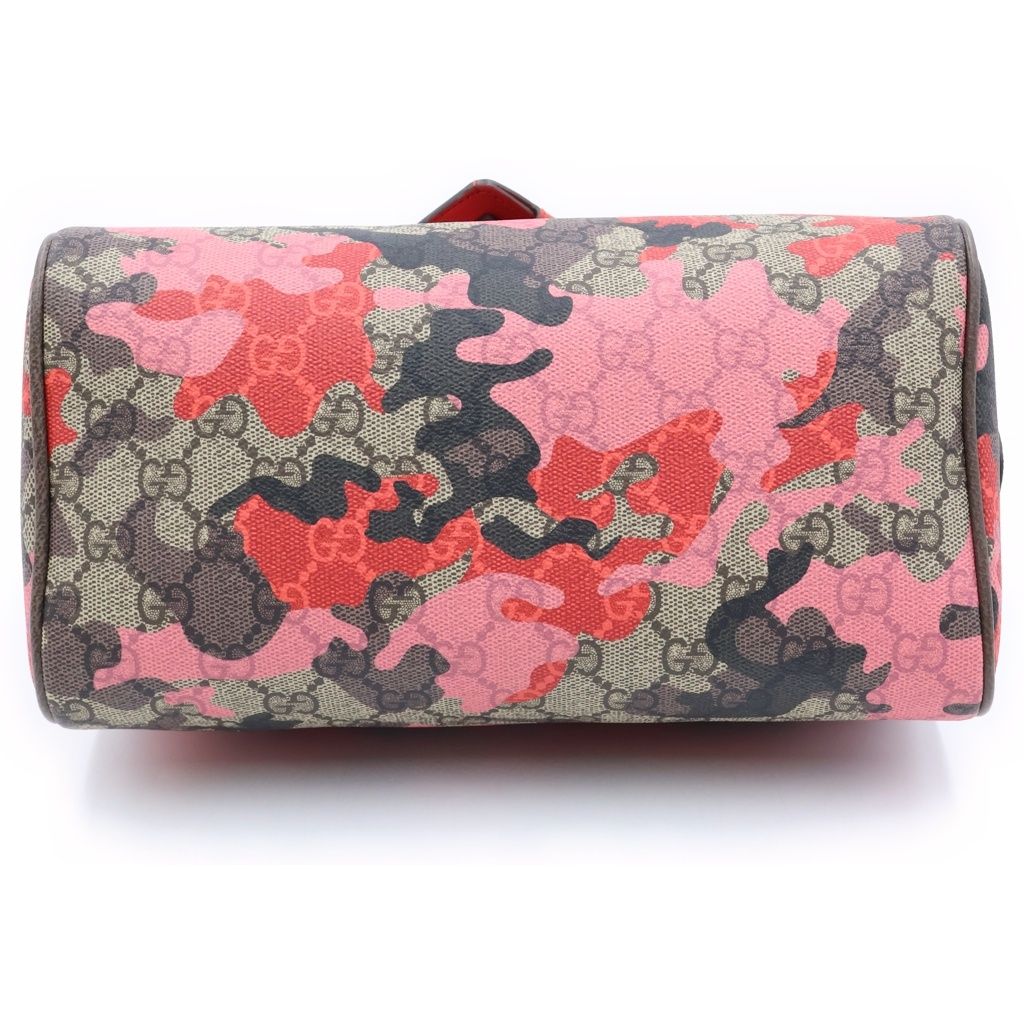 Gucci GG Camouflage Leather Silver 2-Way Shoulder Bag Mini Pink Beige — view 4