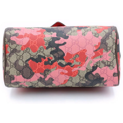 Gucci GG Camouflage Leather Silver 2-Way Shoulder Bag Mini Pink Beige — view 4