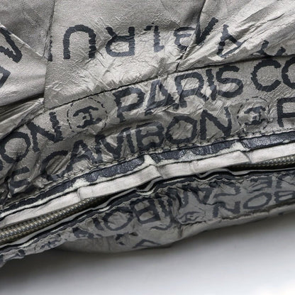 Chanel Unlimited Logo Nylon Tote Shoulder Bag Silver — view 8