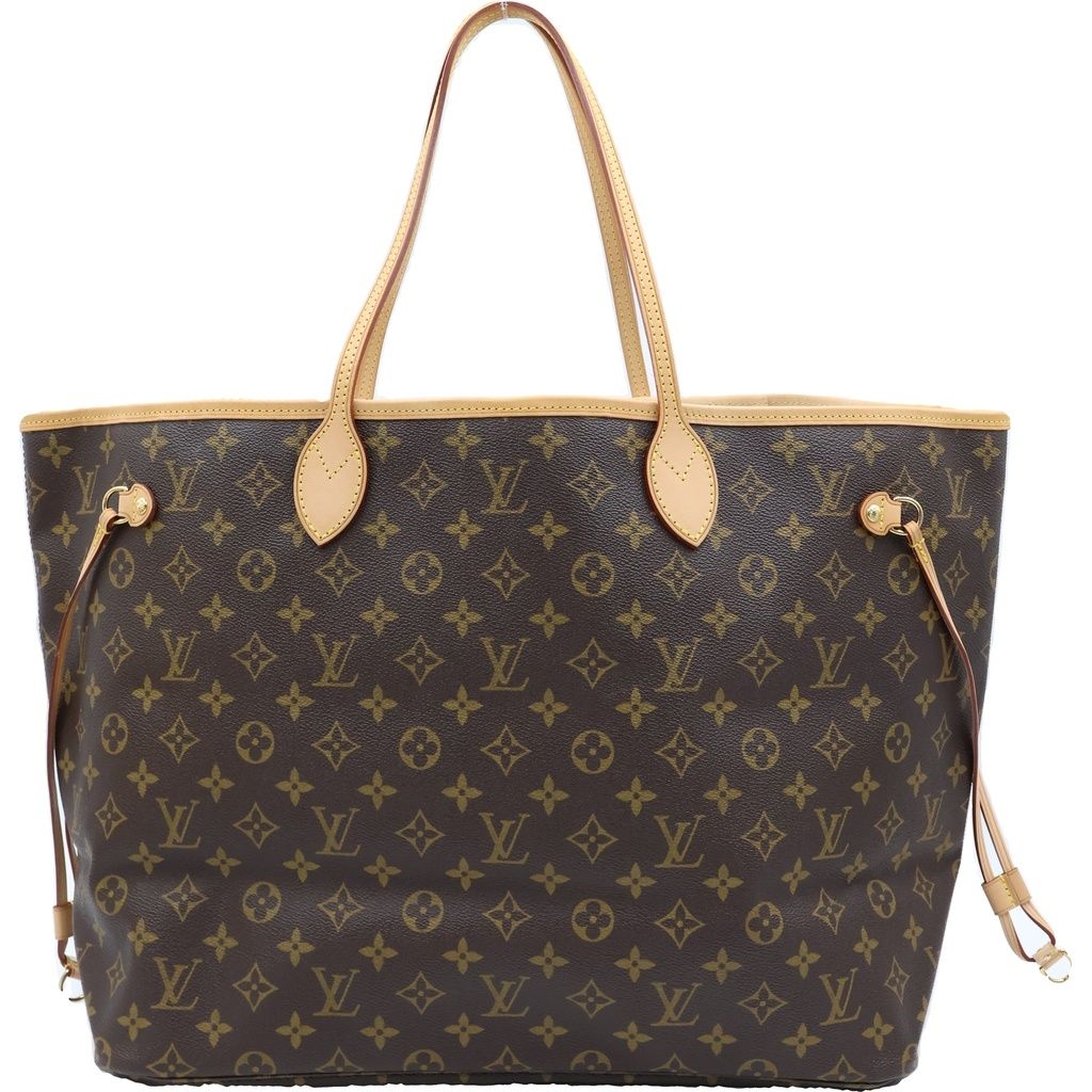 Louis Vuitton Monogram Neverfull GM Leather Tote Brown