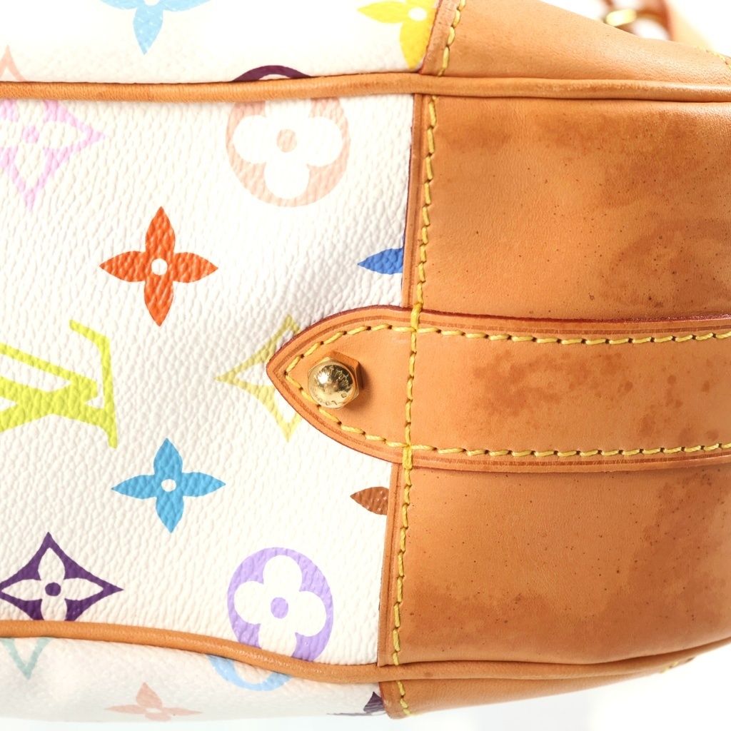 Louis Vuitton Greta Shoulder Bag Monogram Multicolor Leather Blanc White — view 6