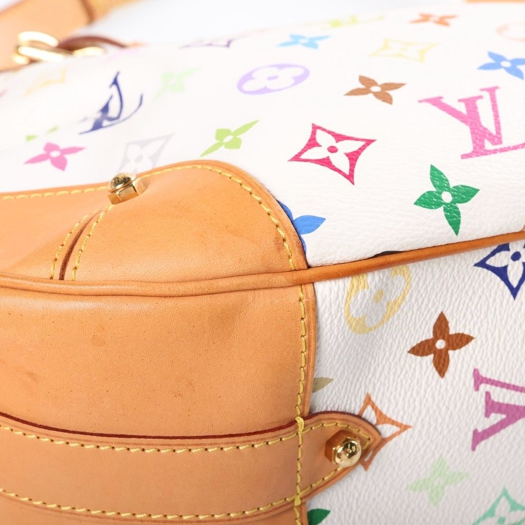 Louis Vuitton Greta Shoulder Bag Monogram Multicolor Leather Blanc White — view 5