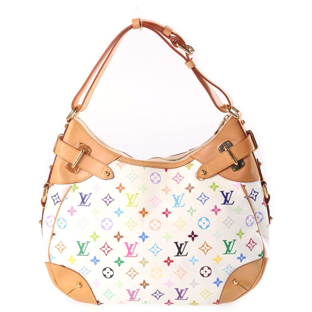 Louis Vuitton Greta Shoulder Bag Monogram Multicolor Leather Blanc White — view 2
