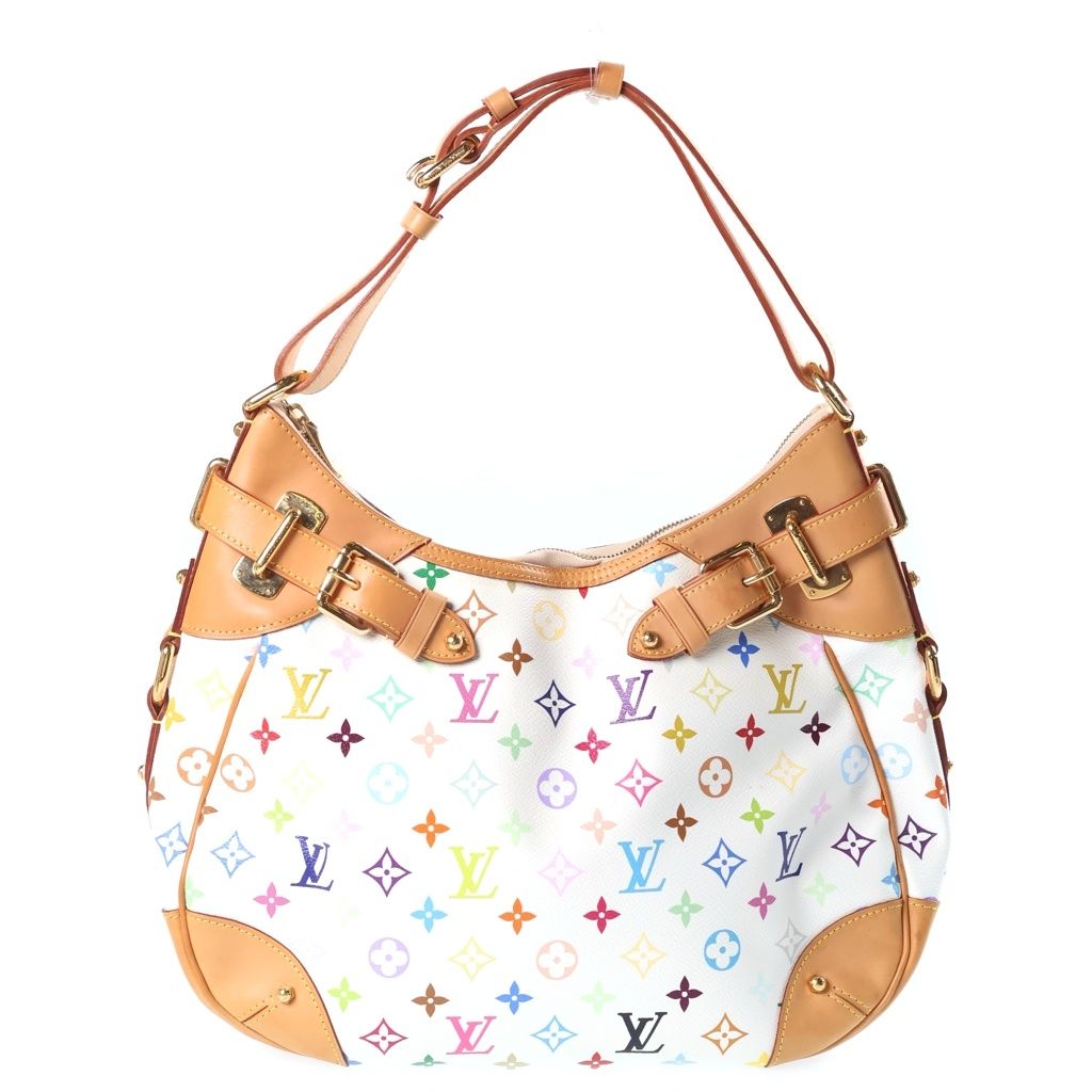 Louis Vuitton Greta Shoulder Bag Monogram Multicolor Leather Blanc White