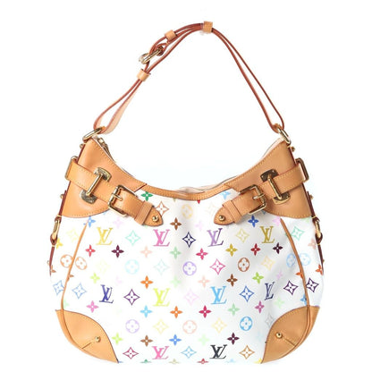 Louis Vuitton Greta Shoulder Bag Monogram Multicolor Leather Blanc White