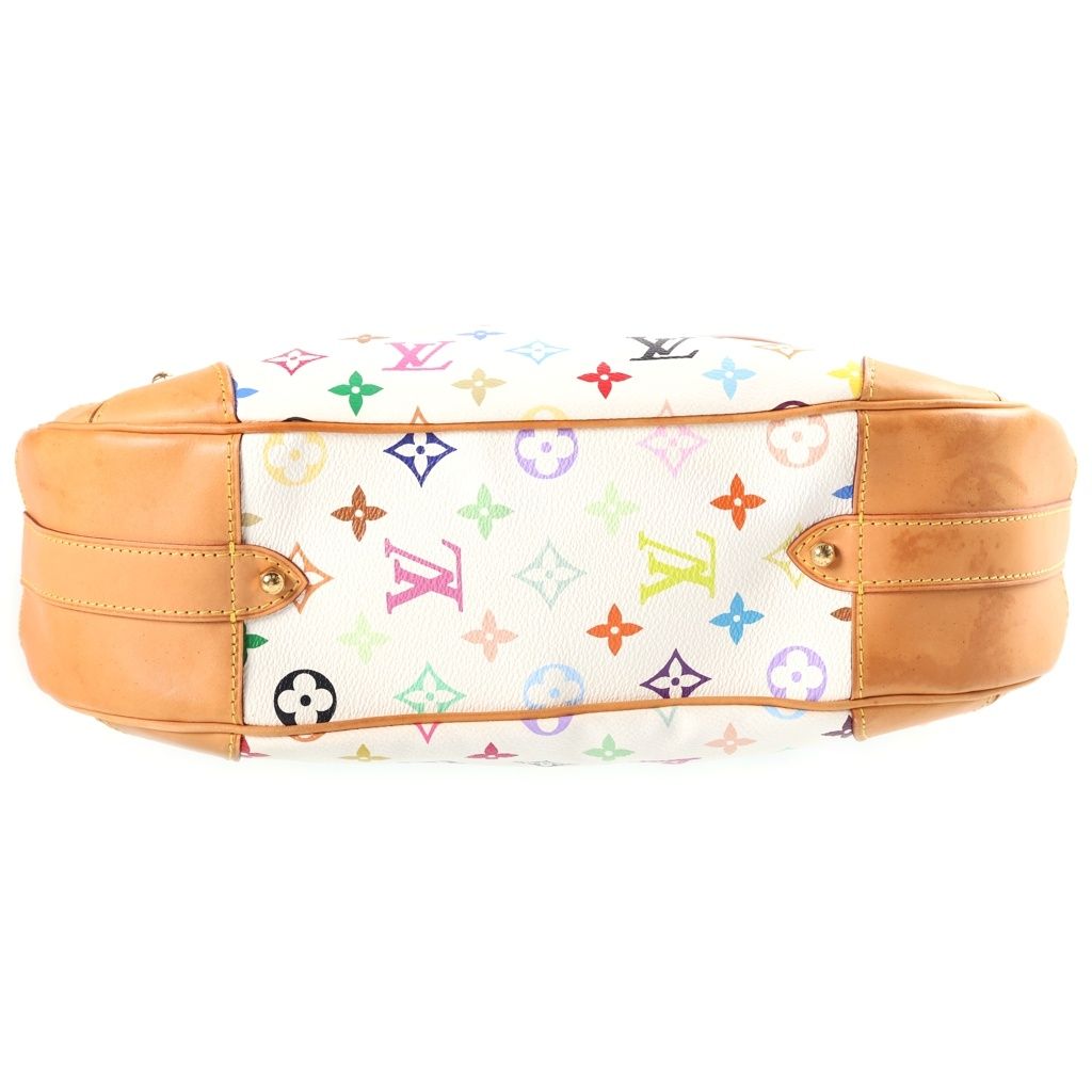 Louis Vuitton Greta Shoulder Bag Monogram Multicolor Leather Blanc White — view 4