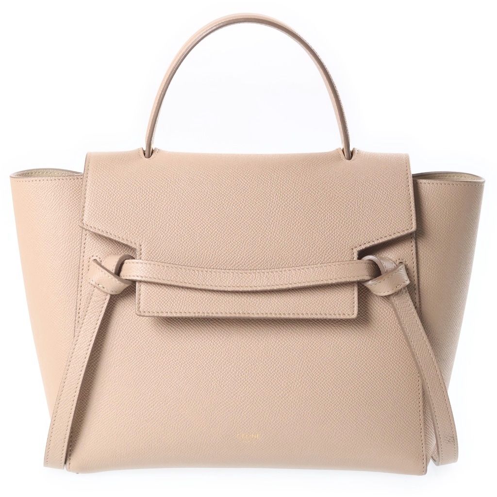 Celine Belt Bag Micro 2-Way Back Leather Beige