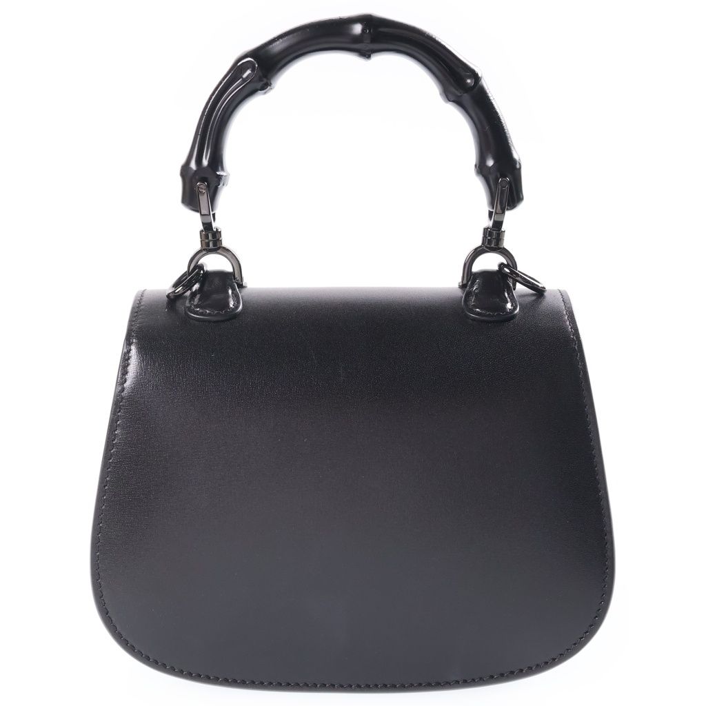 Gucci Bamboo Mini Shoulder Bag So Black Leather — view 2
