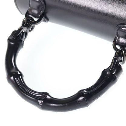 Gucci Bamboo Mini Shoulder Bag So Black Leather — view 6
