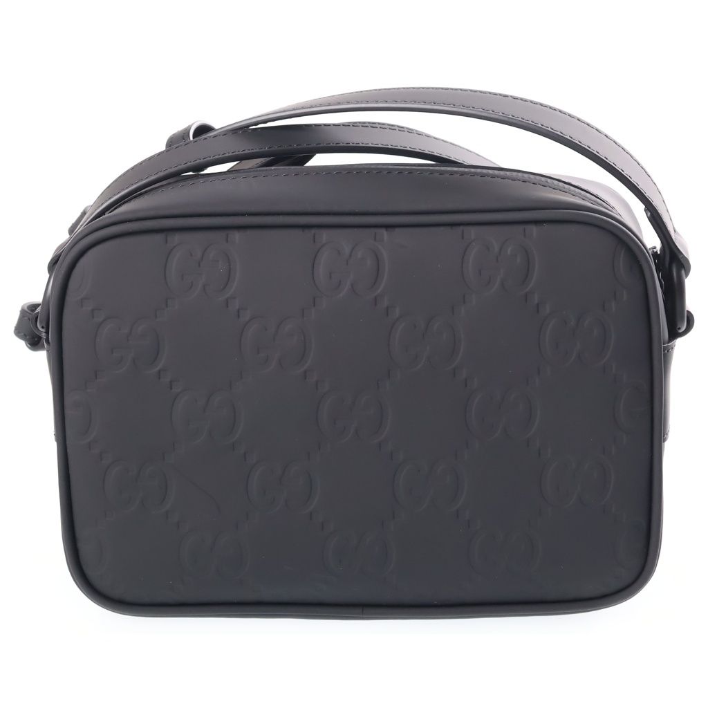 Gucci GG Rubber Effect Cross Belt Bag Black — view 2