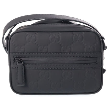 Gucci GG Rubber Effect Cross Belt Bag Black