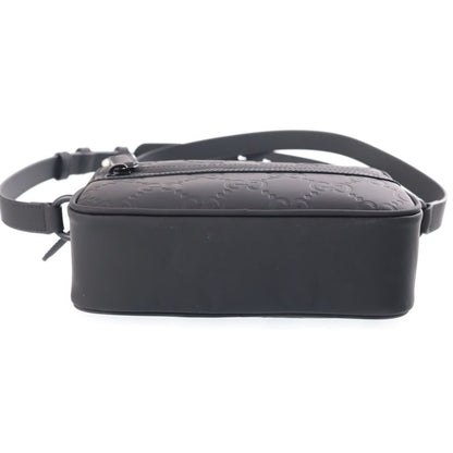 Gucci GG Rubber Effect Cross Belt Bag Black — view 4
