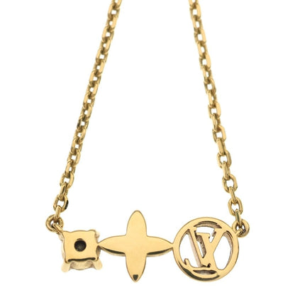 Louis Vuitton Collier Petit Pendant Chain Gold Rhinestone Necklace — view 3