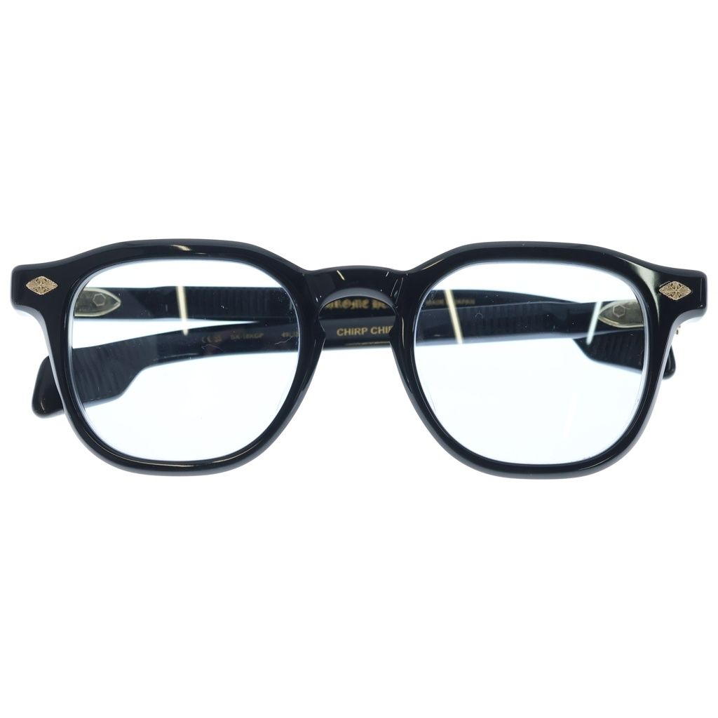 Chrome Hearts Chirp Wellington Sunglasses Black Frame Gold Eyewear