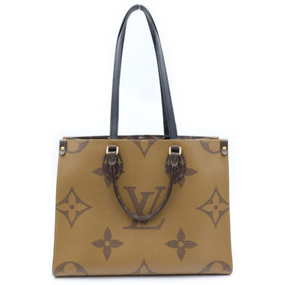 Louis Vuitton Monogram Reverse on the Go MM Tote Brown Leather — view 2