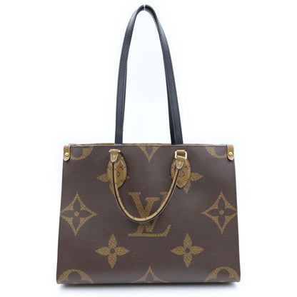 Louis Vuitton Monogram Reverse on the Go MM Tote Brown Leather