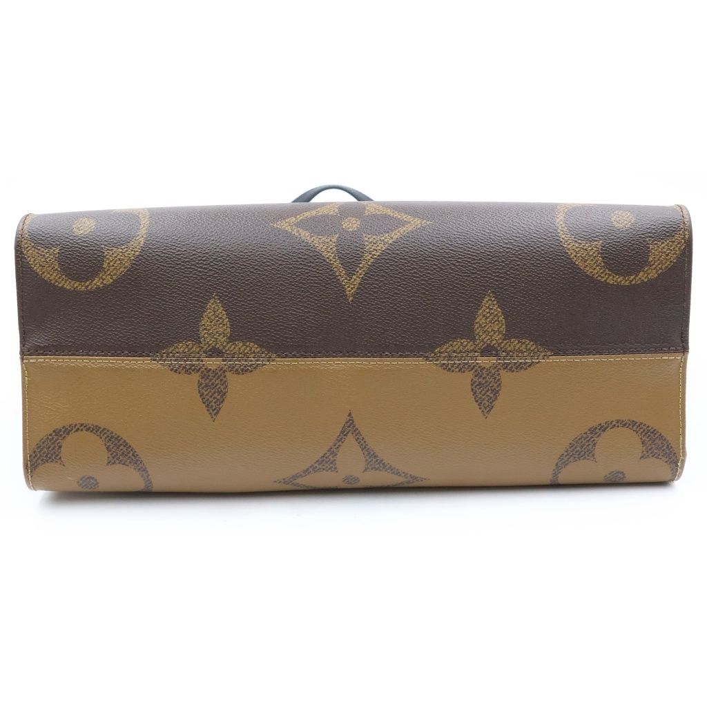 Louis Vuitton Monogram Reverse on the Go MM Tote Brown Leather — view 4