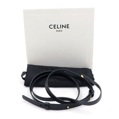 Celine Triomphe Mini Claude Shoulder Bag Black Leather Gold — view 8