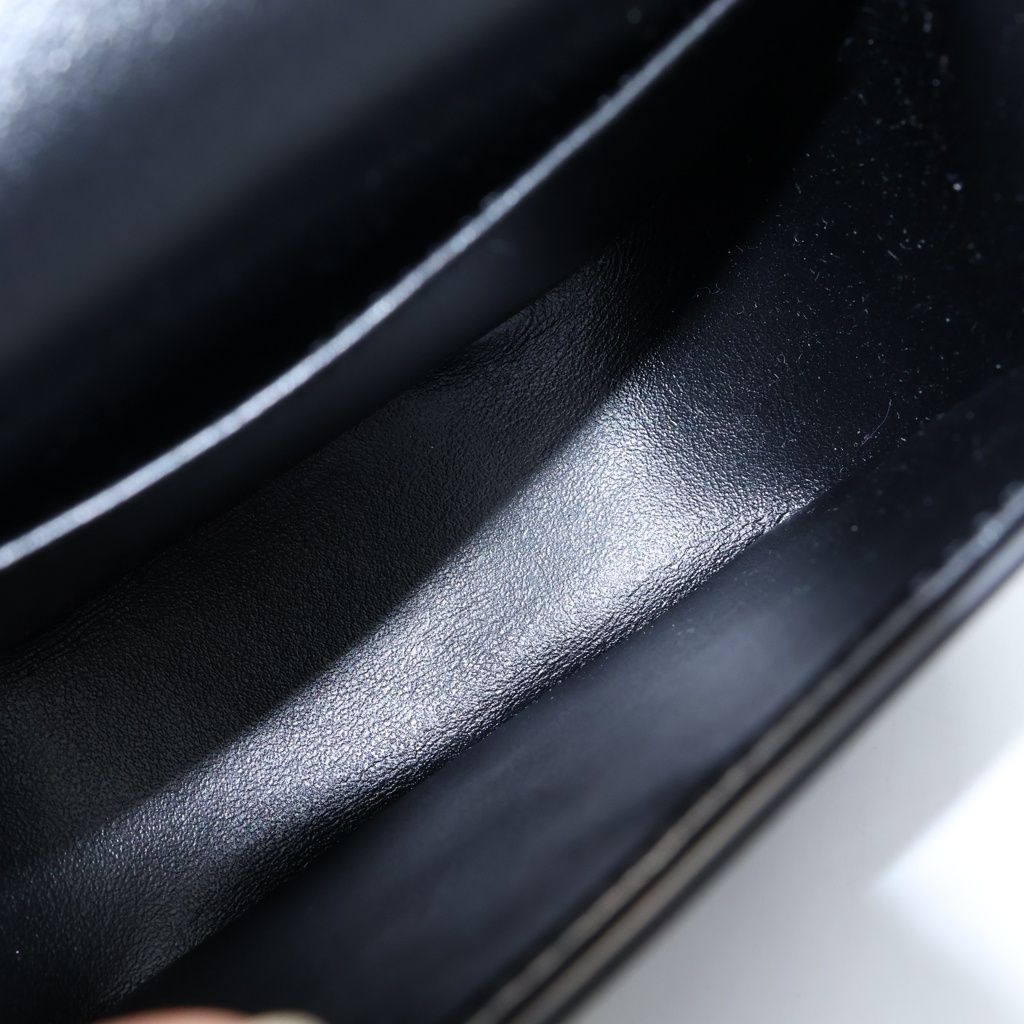 Celine Triomphe Mini Claude Shoulder Bag Black Leather Gold — view 7