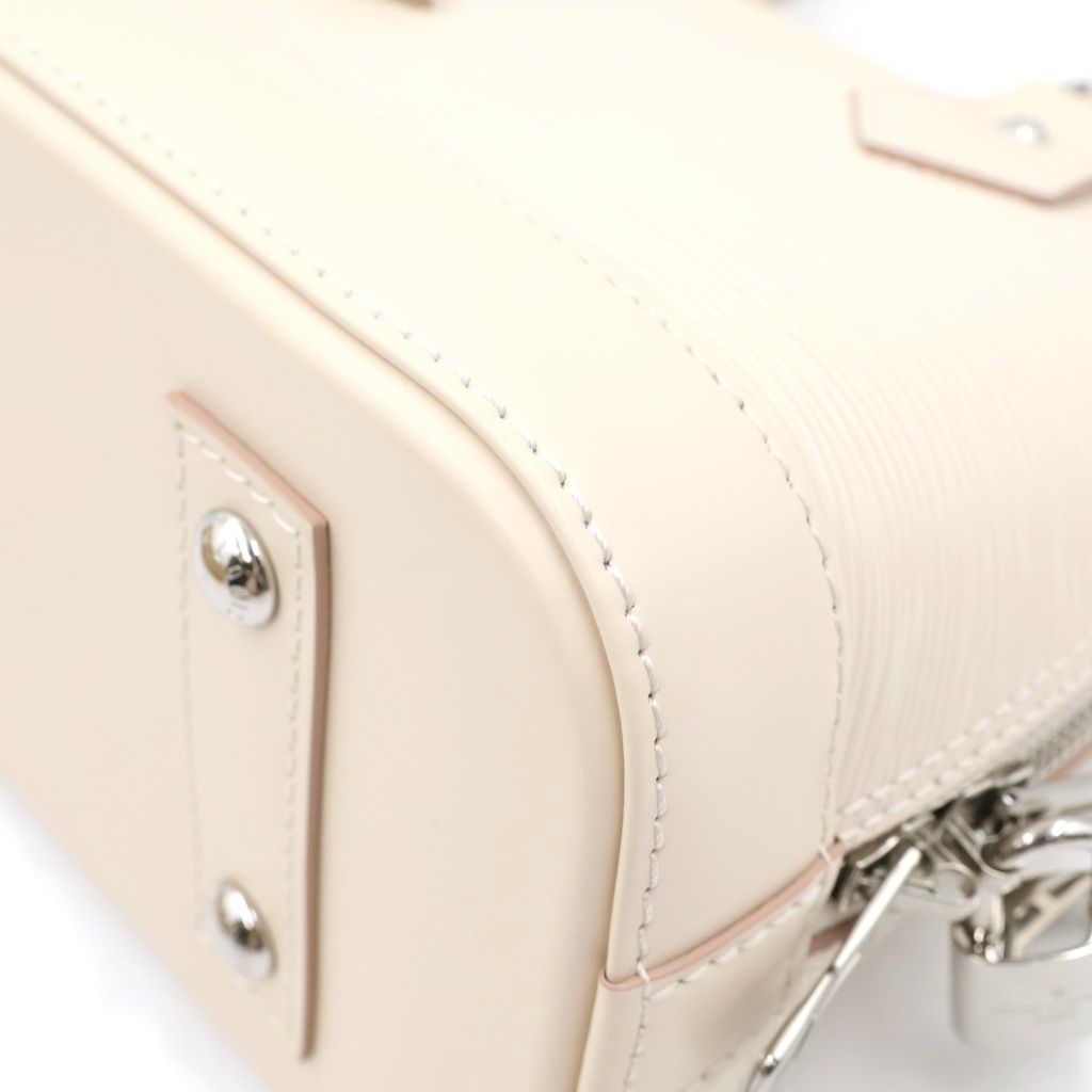 Louis Vuitton Epi Alma BB Leather Silver 2-Way Shoulder Bag Quartz White — view 5