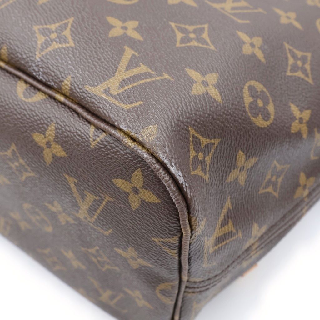 Louis Vuitton Monogram Neverfull MM Leather Tote Brown — view 5