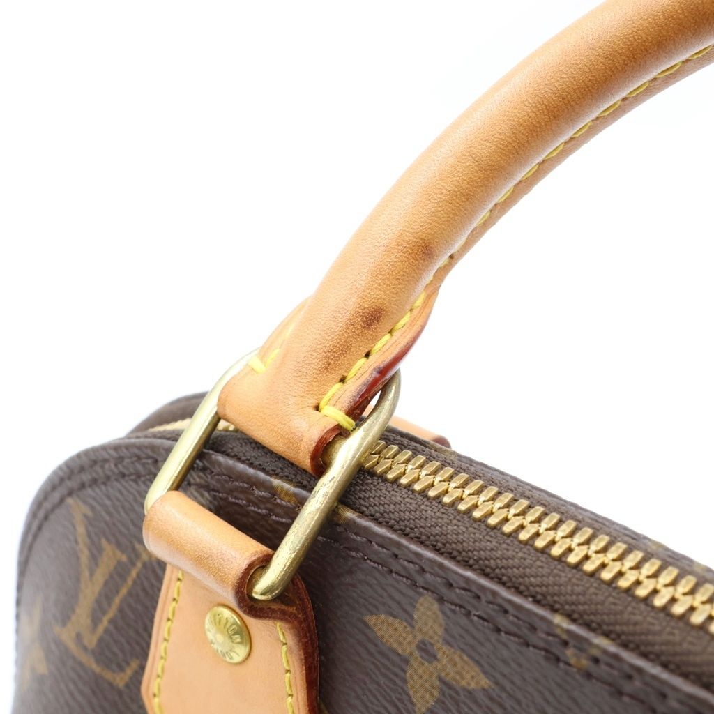 Louis Vuitton Monogram Alma BB Shoulder Bag Brown Leather — view 7