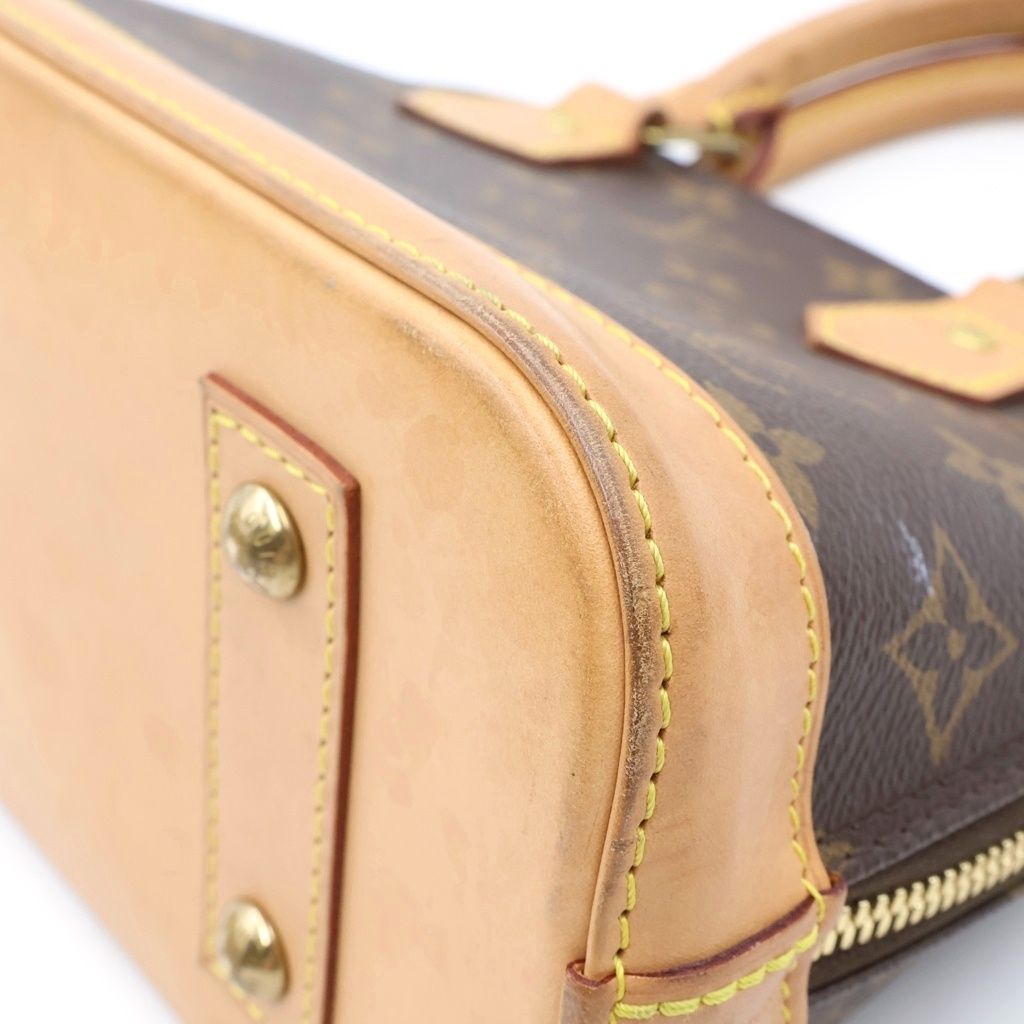 Louis Vuitton Monogram Alma BB Shoulder Bag Brown Leather — view 5