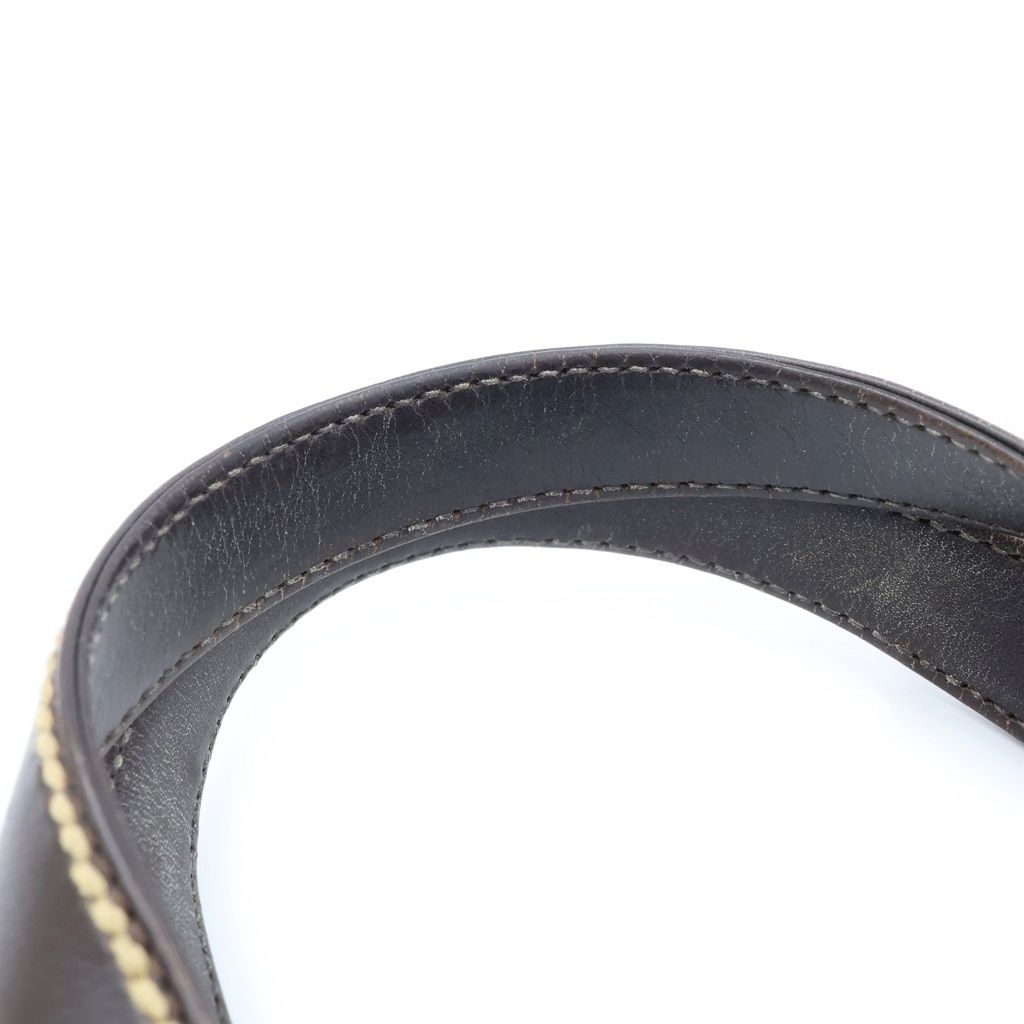 Chanel Wild Stitch Handbag Quilted Leather Dark Brown — view 8