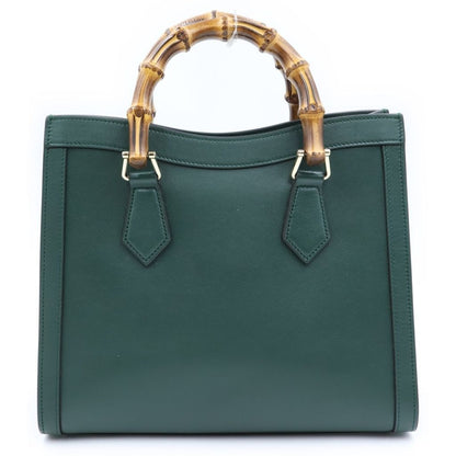 Gucci Diana Bamboo 2-Way Shoulder Bag Moss Green Leather Gold — view 2