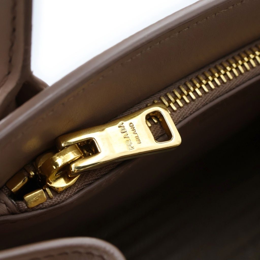 Prada Monochrome Small Handbag 2-Way Back Saffiano Leather Pink — view 7
