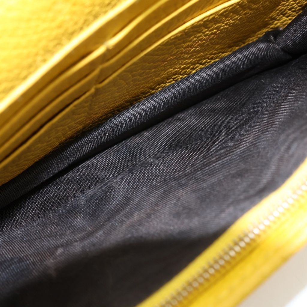 Gucci Soho Chain Wallet Shoulder Bag Yellow Leather Gold — view 8