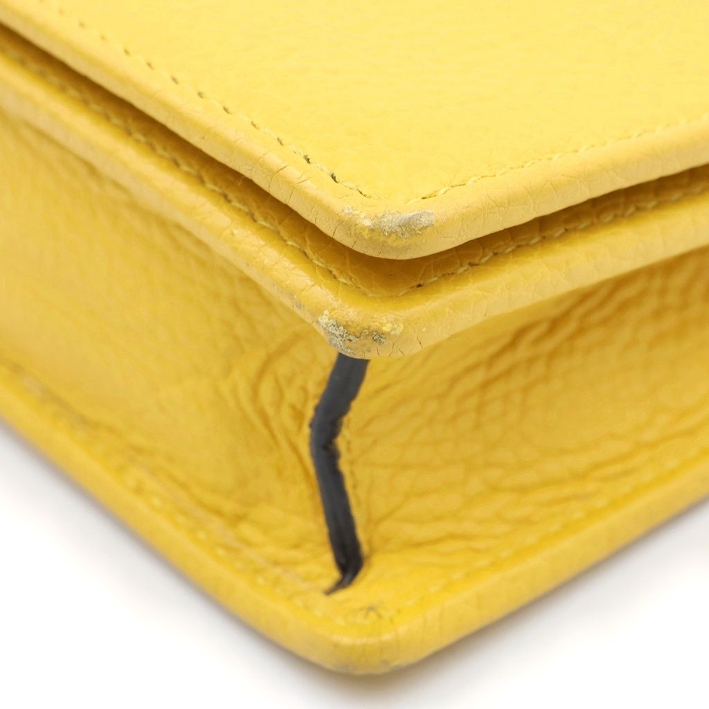 Gucci Soho Chain Wallet Shoulder Bag Yellow Leather Gold — view 5