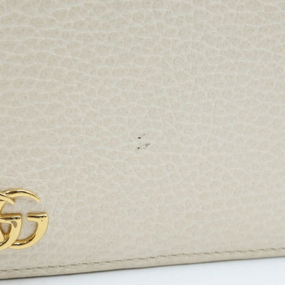 Gucci GG Marmont Chain Wallet Mini Shoulder Bag Leather White — view 8