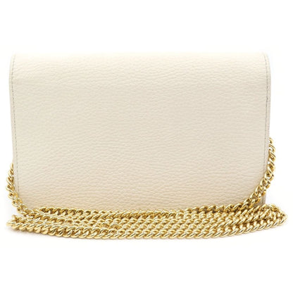Gucci GG Marmont Chain Wallet Mini Shoulder Bag Leather White — view 2