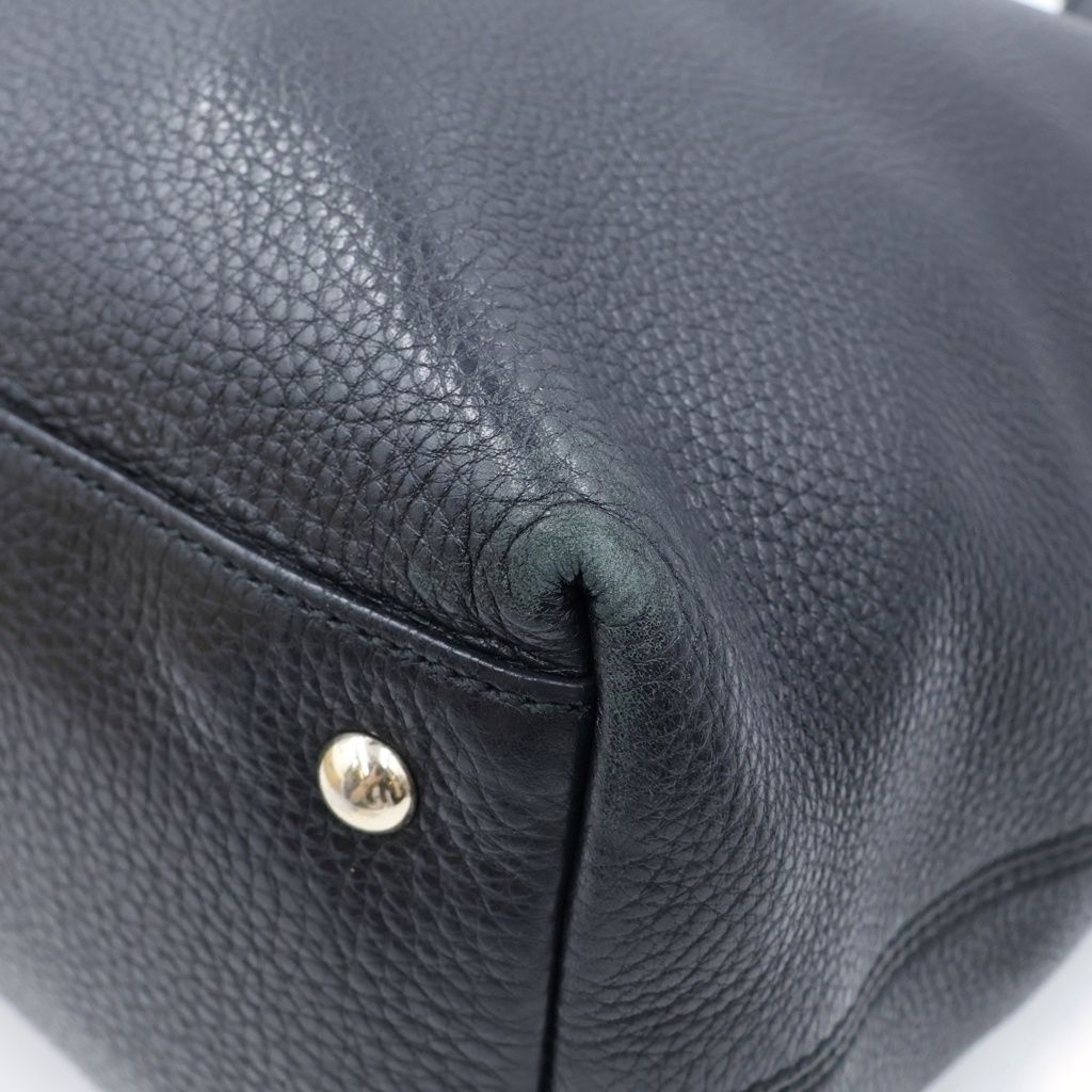 Gucci Soho Tote Black Leather Gold — view 5