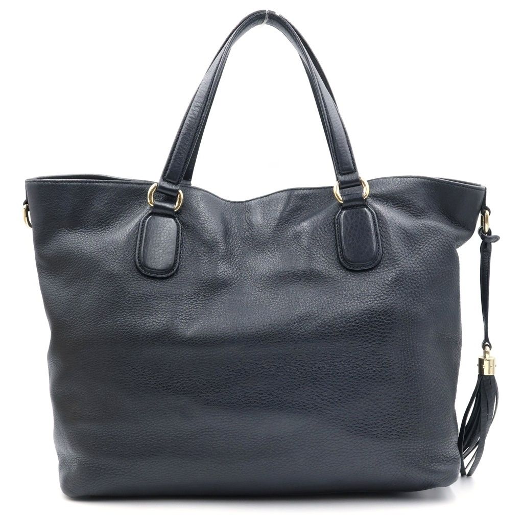 Gucci Soho Tote Black Leather Gold — view 2